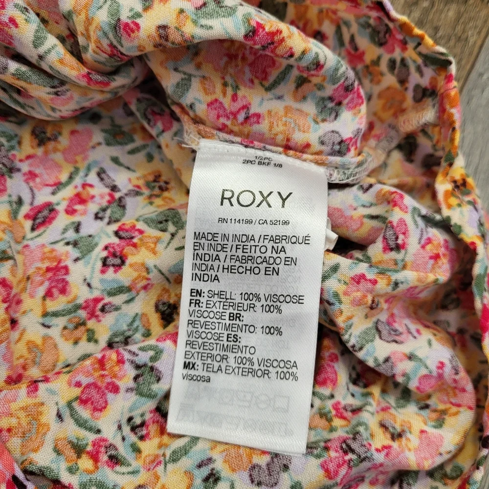 Roxy Another Day Off Shoulder Romper Boho Beach Cover Up Summer - Picture 11 of 12
